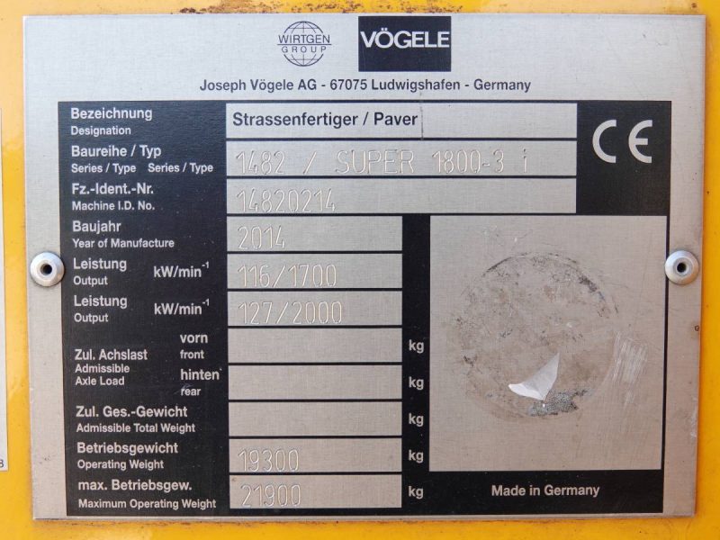 Vogele Super 1800-3i - Image 2