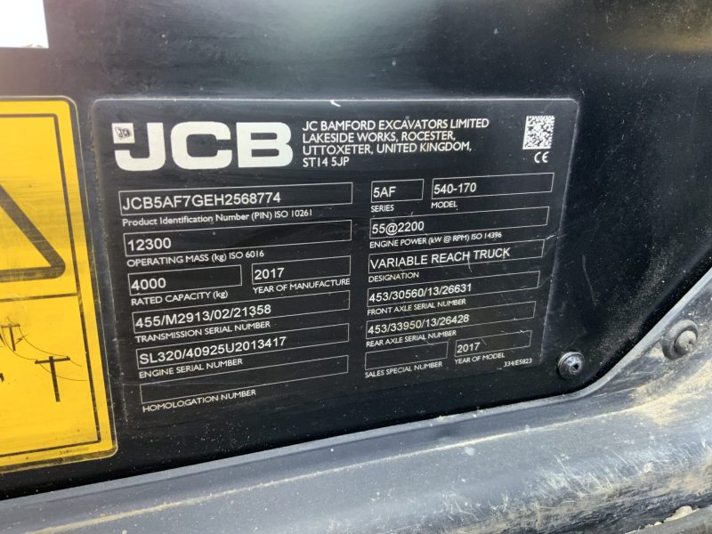 2017 JCB 540-170 Telehandler - Image 12