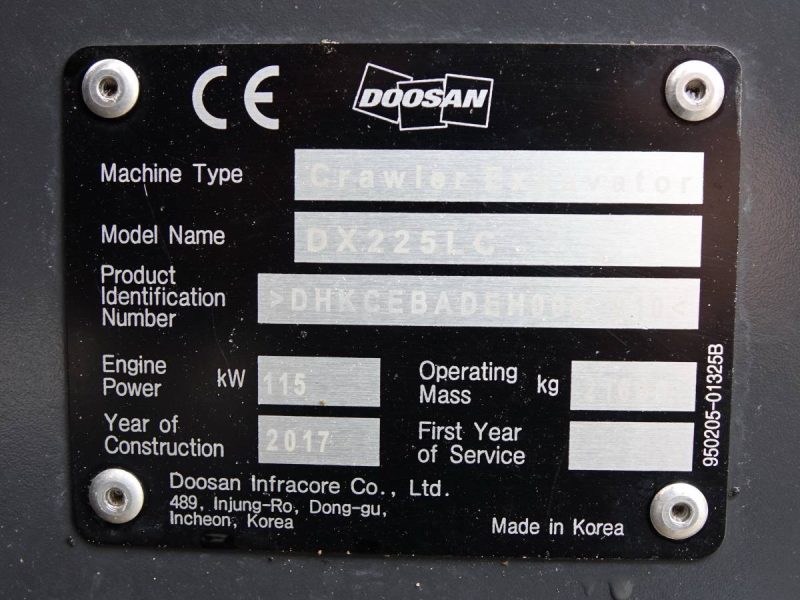 Doosan DX225 ( MACHINE/308 HOURS) - Image 2