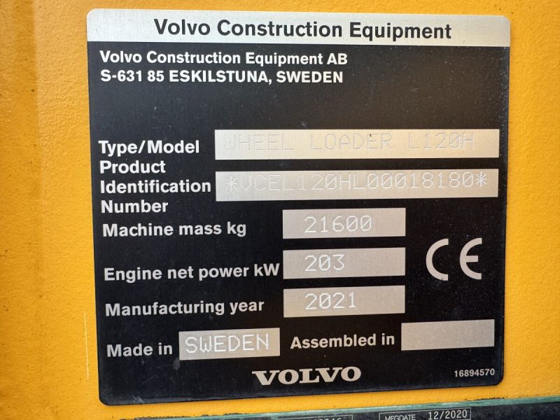 Volvo L120H 2021 - Image 3